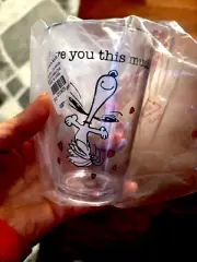 Disney Snoopy Pottery Barn cup Peanuts Holiday heart GIFT party Birthday kid