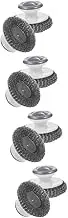 CHILDWEET 4sets Dish Scrubber with Handle Kitchen Pot and Pan Cleaning Brush Non Scratching for Cast Cookware Versatile Kitchen Cleaning Tool 2pcs*4