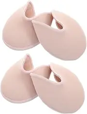 VICASKY 4Pcs Slip Ballet Dance Toe Pads Lightweight Knitted Fabric Protector Pouches for Women Reusable Foot Cushion for High Heels Comfort Friction Relief