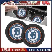 2 pk Detroit Tigers Car Cup Mat Car Drink Holder Insert Silicone Coaster Set S1