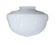 B&P Lamp® 4" Fit. Opal Schoolhouse Shade, 10" Diameter