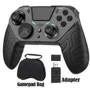 Controller For PS4 PS3 PS Playstation 4 3 PC Control Wireless Bluetooth Mobile Android TV Gamepad Gaming Game Pad Joystick Phone Black Bag Adapter