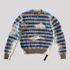 Amiri Bleached Stripe Alpaca Mohair & Wool Sweater SZ S