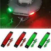 2PCS Red 2PC Green Boat Navigation LED Lights Stern Lights Boats Starboard Light