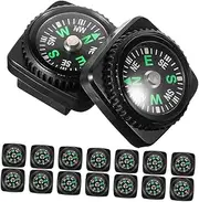 Kisangel 25pcs Portable Survival Compass with Watch Strap Mini Wrist Compass Accurate Navigation for Hiking Camping Outdoor Adventures