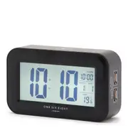 RIELLY Black Digital Rectangle Alarm Clock