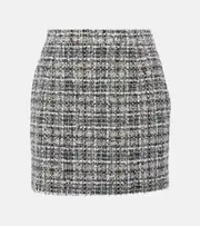 [Alessandra Rich] Alessandra Rich Checked lamé tweed miniskirt AU 12 black
