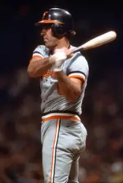Andy Etchebarren Baltimore Orioles looks on from the on deck circ- 1974 Photo