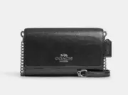NWT COACH PATENT LEATHER FLAP CROSSBODY CP032 GLITTER METALLIC BAG HAND PURSE