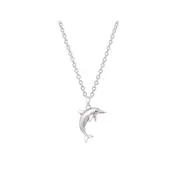 Gibson Gifts Silver Plated Aust Fauna Necklace Dolphin Womens Jewellery