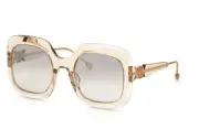 Philipp Plein SPP065S 6Y1G BEIGE LUCIDO 55/24/140 WOMAN Sunglasses