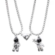 Couples Matching Spaceman Pendant Necklace Astronaut Promise Necklace