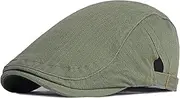 [Xinveen] Newsboy Hats for Men Flat Cap Cotton Adjustable Breathable Irish Cabbie Ivy Driving Hunting Hat