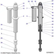Polaris Shaft, Genuine OEM Part 1800632, Qty 1