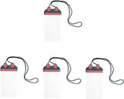 [HOMSFOU] 4pcs Beach Essential Floating Waterproof Phone Pouch Neckstrap Holder Suitable for Swimming Diving
