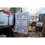 AS04465 鄉村風 (花朵下午茶) 造型桌上型三抽櫃 櫃子