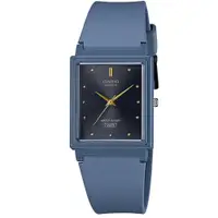 在飛比找PChome24h購物優惠-CASIO 超輕巧休閒時尚大地色系列方形數字錶-藍 (MQ-