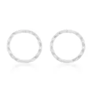 Sterling Silver Sleeper Facet 8mm Earrings