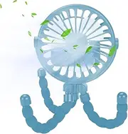Portable Toddler Fan,Rotatable Toddler Stroller Clip Fan - 360° Rotate Flexible Tripod Handheld Cooling Fan for Stroller Handlebars