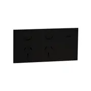 Clipsal 1025-EA Double switched socket outlet, Clipsal Solis T Series, horizontal, 10A