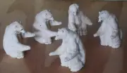 BRITAINS ANIMALS - POLAR BEARS x 5 (NEW OLD STOCK)