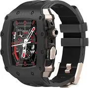 [BCMCBV] Zinc alloy Case+Strap Set are suitable for Apple Watch 45mm(Series 8 7)+6/5/4/SE for 44mm used for Applewatch iWatch Band