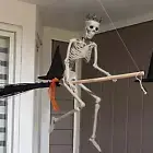 Full Body Poseable Skeleton Decor Halloween Decorations for Home Porch Yard