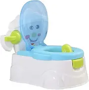 Bopeep 3-in-1 Kids Potty Trainer Seat Potty Topper Stepstool Safety Toilet Training Toddler Children Non Slip Wipe Storage Removable Bucket, Toilet Paper Holder, Boys & Girls（Blue）