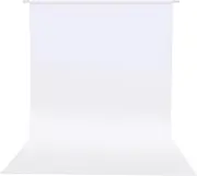 Photo Backdrop Curtains, White Backdrop for Photoshoot, HEMMOTOP 5x6.5 ft White Photography Seamless Backdrops Background for Easter, Birthday Party, Pictures, Photos, Projector (Backdrop only)