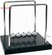 Newton's Cradle Balance Balls 7 1/4" with Black Wooden Base Desk Toy
