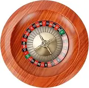 Roulette Wheel, 12 Inch Sturdy Wood Roulette Wheel Set, Leisure Double-Zero Layout,Table Games Solid Wood Roulette Wheel, Hardwood Wooden Roulette Wheel, Casino-style Roulette Wheel For Club, Party, S