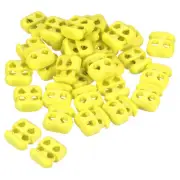 Cord Locks, 100 Pack Oval Spring Toggle Stopper, Yellow