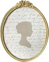 Sunlit Vintage Picture Frame 8x10 Inch, Oval Antique Photo Frames with Glass Front, Luxury Photo Display, Tabletop Wall Hanging, Gift Ideas, Golden Rose