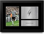 HWC Trading FR A4 Fabian Schar Magpies Gifts Printed Signed Autograph Picture for Football Fans and Supporters - A4 Framed