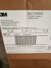 3M Double Sided GRAY Acrylic Foam Adhesive Tape 300mm x 65.8m 11.8" x 216' 72yd