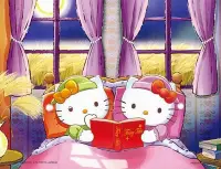 在飛比找Yahoo!奇摩拍賣優惠-日本拼圖．三麗鷗 凱蒂貓 Hello Kitty 睡前故事書