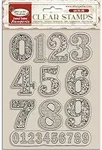Stamperia - Acrylic Stamp for Scrapbooking, Albums, Cards, Bullet Journals and More, Transparent, Long Lasting, Easy to Clean, Perfect for Crafts and Gifting (Gear up for Christmas, Numbers)