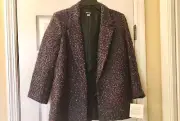 NWT! NINE WEST, NUBBY MULTI COLOR NIGHTSKY” OPEN BLAZER/JACKET SIZE S, ORIG $139