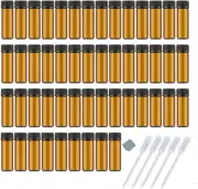 - 50PCS 5ML 1/6Oz Amber Glass Bottle with Orifice Reducer and Screw Cap for Port