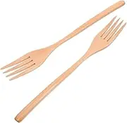 Veemoon Wood Forks Set of 2 Salad Servers for Dinner Mixing Serving Japanese Style Reusable