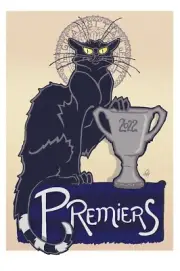 Geelong Cats 2022 Premiers Premiership 'Chat Noir' Print A2 Poster