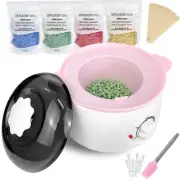 Waxing Kit Wax Heater Warmer Pot Machine Depilatory w/Wax Bean Body Hair Removal