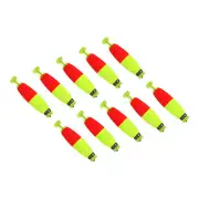 10Pcs Fishing Bobbers Floats, 2.2x0.5 in EVA Spring Bobbers Buoy, Red Yellow