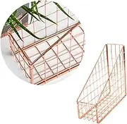 STOBOK Desktop File Rack Wrought Iron Letter Holder Book Organizer Office Storage Document Holder