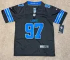 Detroit Lions #97 Aidan Hutchinson Black Color stitched Football Jersey Men 3XL