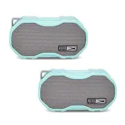 Altec Lansing Baby Boom XL Waterproof Bluetooth Speaker, Wireless 2 Pk, Mint