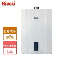 在飛比找momo購物網優惠-【林內】強制排氣熱水器16公升(RUA-C1600WF NG