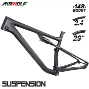 AIRWOLF 29er FULL Suspension Carbon MTB Frame XC Cyclocross Bike