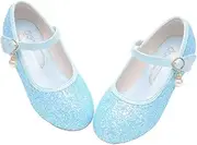 [GOJERP] Little Girl's Adorable Mary Jane Ballerina Ballet Flats Sparkle Wedding Party Flower Girl Princess Dress Shoes for Kids