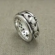 Sterling Silver Claddagh Ring Celtic Knot Band by Keith Jack Gift Boxed